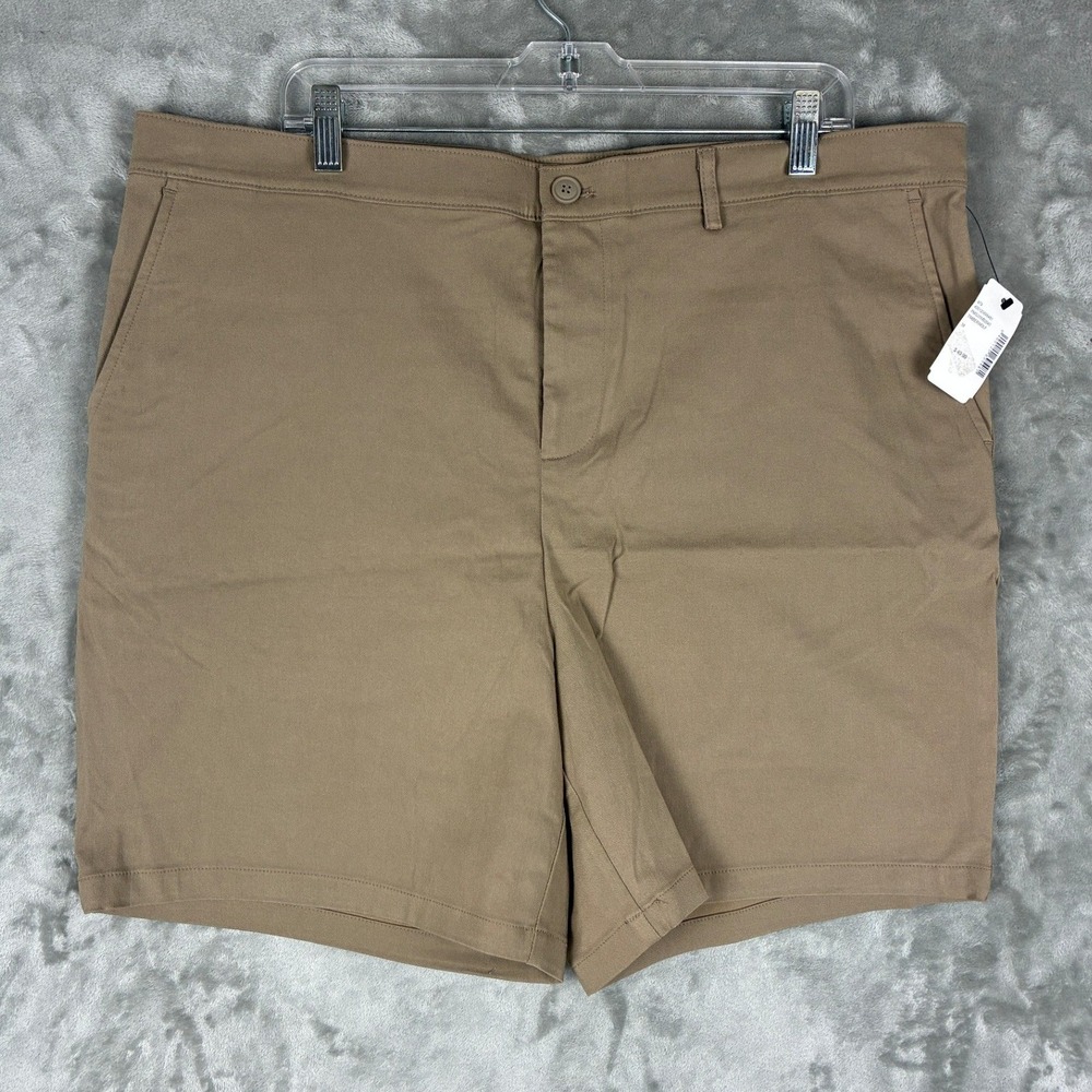 Pure Navy Essentials‎ Mens 38 Shorts Timberwolf Tan Flat Front PMS20WB2040 NWT
